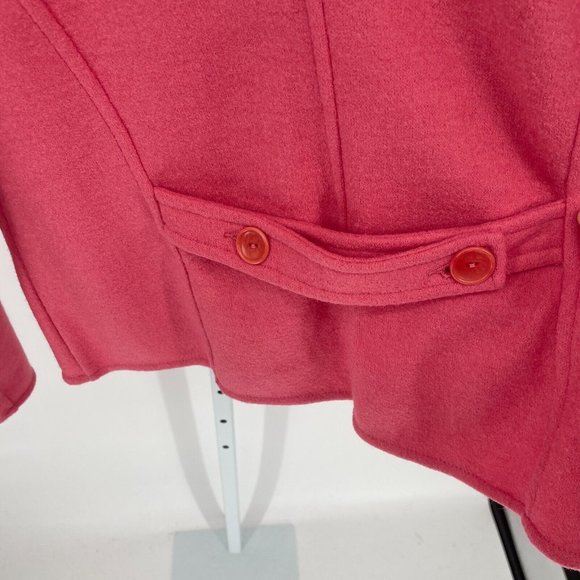 Talbots Alpaca Wool Pink Lightweight Button Front Jacket XL - Picture 7 of 14
